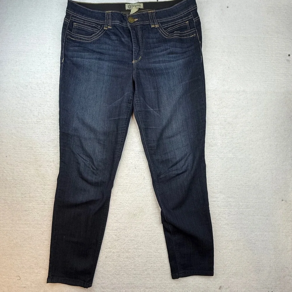 Democracy AB Tech Dark Wash Skinny Jeans‎ Womens 16 Blue Denim Stretch Classic